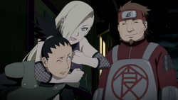 Shikamaru, Ino e Choji