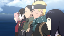 Shikamaru, Sai, Sakura, Naruto y hinata entran al mundo paralelo de Toneri