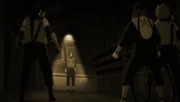 Hiruzen et l'Anbu confrontant Orochimaru