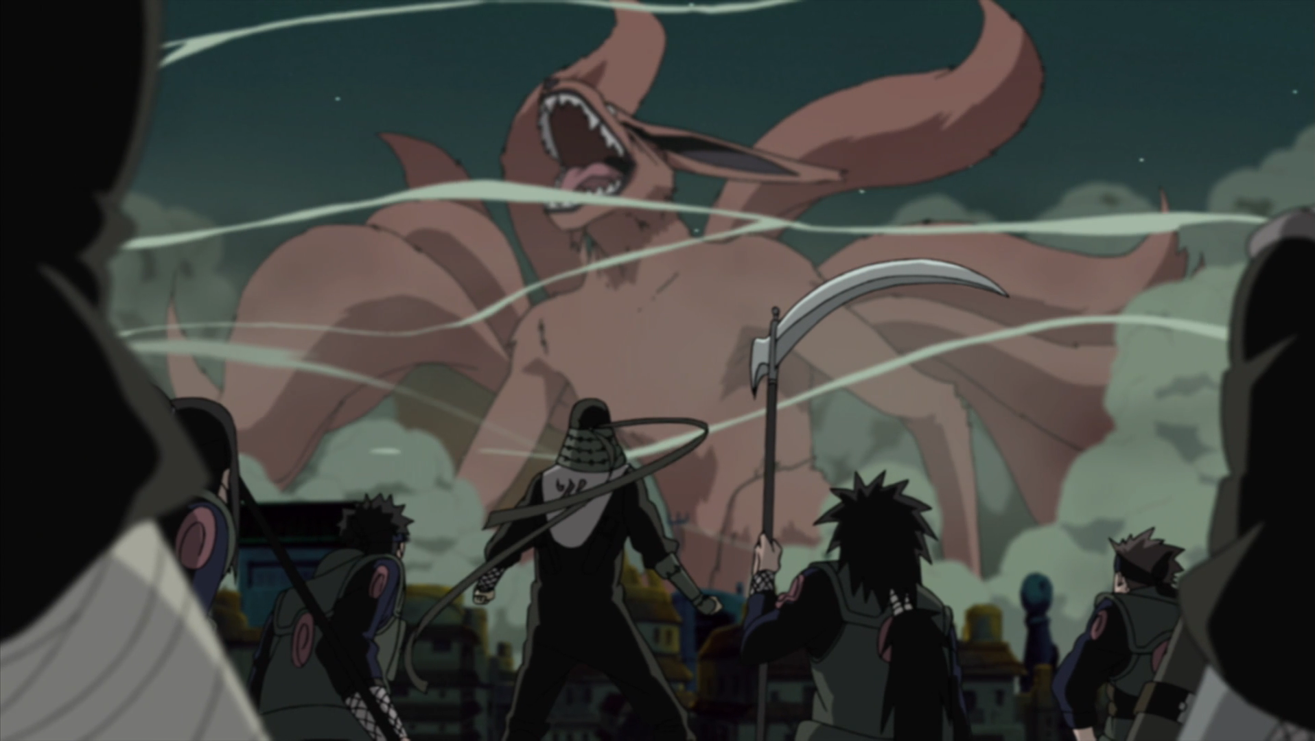 naruto nine tailed fox vs orochimaru