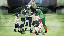 Los Jōnin paran la pelea por las heridas de Hinata