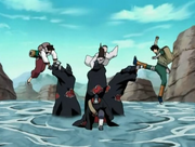 Neji, Lee y Tenten detenidos por los Clones de Agua de Kisame