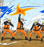 Naruto usando o Rasenshuriken pela primeira vez