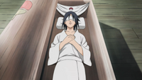 The dead body of Izuna Uchiha