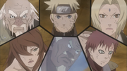 Tsunade e os outros Kage gritam Vencer