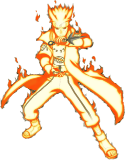 naruto uzumaki nine tails chakra mode chibi