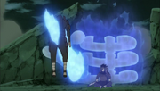 Madara perfura o clone de Hashirama