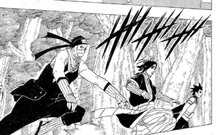 Zabuza i użytkownicy Kekkei Genkai kierują się w stronę Dywizji Kakashiego