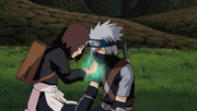 Rin Healing Kakashi