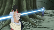 Sasuke stabs Karin and Danzo