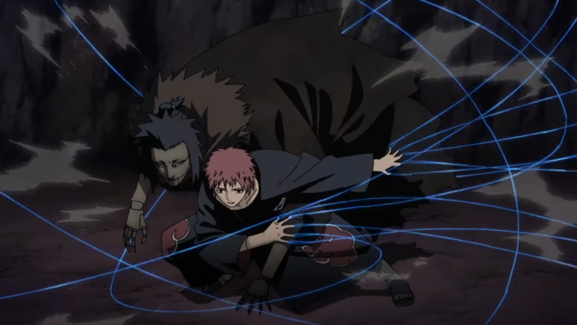 Download Gaara of the Sand showing off the power of his chakra. Wallpaper