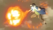 Kawaki utilisant le Katon.