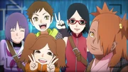 Namida e suas colegas em Kirigakure.