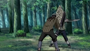 Kakashi lutando contra Jinpachi.