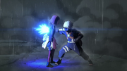 Kakashi stabs Rin