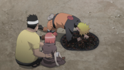 Miina freed Naruto from the snakes