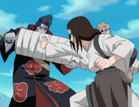 Neji attacks Kisame