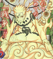 Wstępna Forma Naruto w Trybie Czakry Dziewięciu Ogonów.