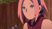 Sakura trouvant la lettre de Sarada