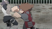 Chōji luchando contra un ninja revivido