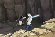 El Cuarto Kazekage siendo asesinado por Orochimaru