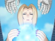 Tsunade preparing to "heal" Orochimaru.