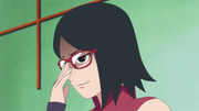 Sarada's mischievous side.