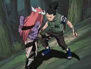 Tayuya aux prises avec Shikamaru