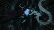 Itachi attaque Kabuto et active Izanami