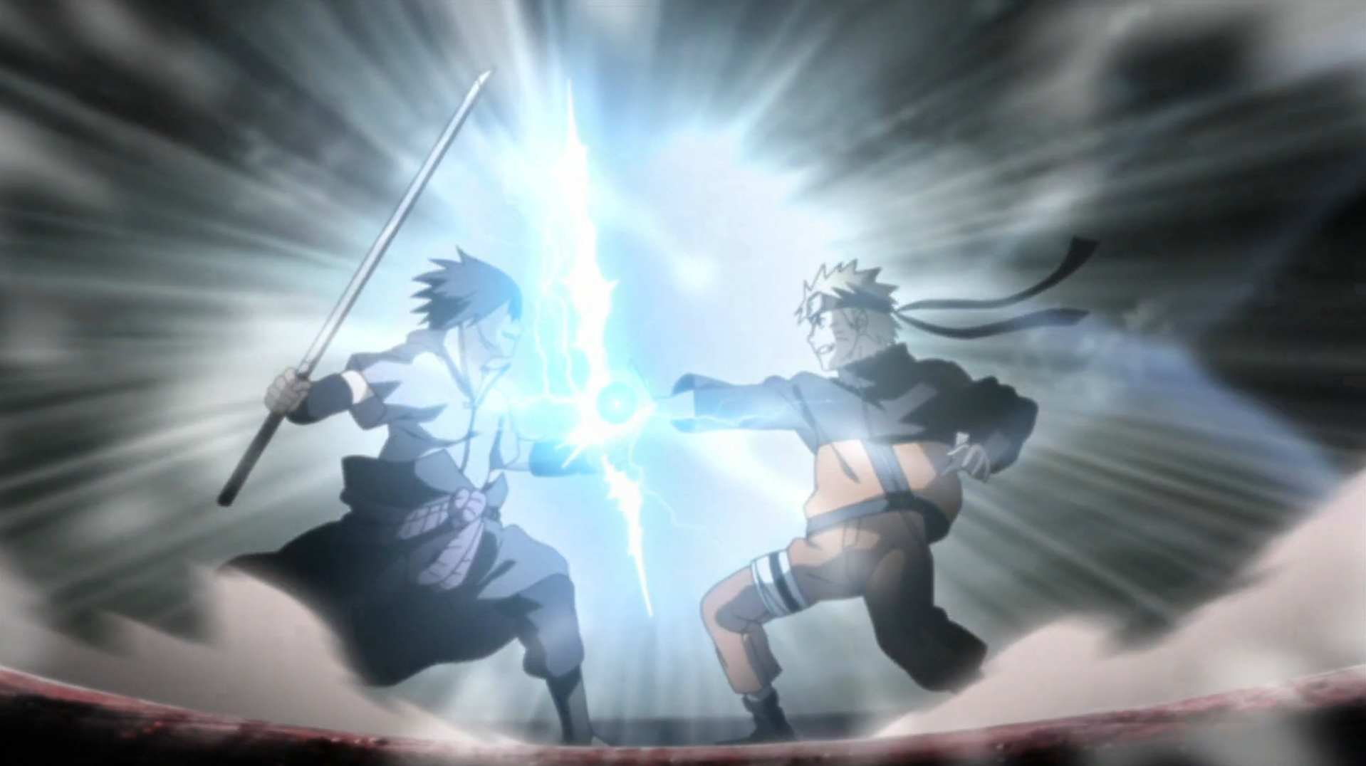 Naruto's Rasengan vs. Sasuke's Chidori, Naruto, Set 5