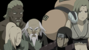 Hashirama e Ino comunicandose con los Kages