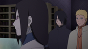 Naruto and Sasuke talk with Orochimaru