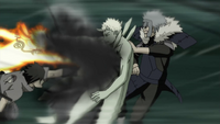 Shuriken hits Obito