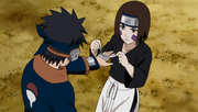 Rin heals Obito's wounds