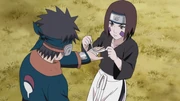 Rin treating Obito's wound.