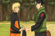 Iruka entrega bandana para Naruto Mangá