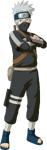 A aparência de Kakashi em Kakashi Gaiden.Idade: 12 anos