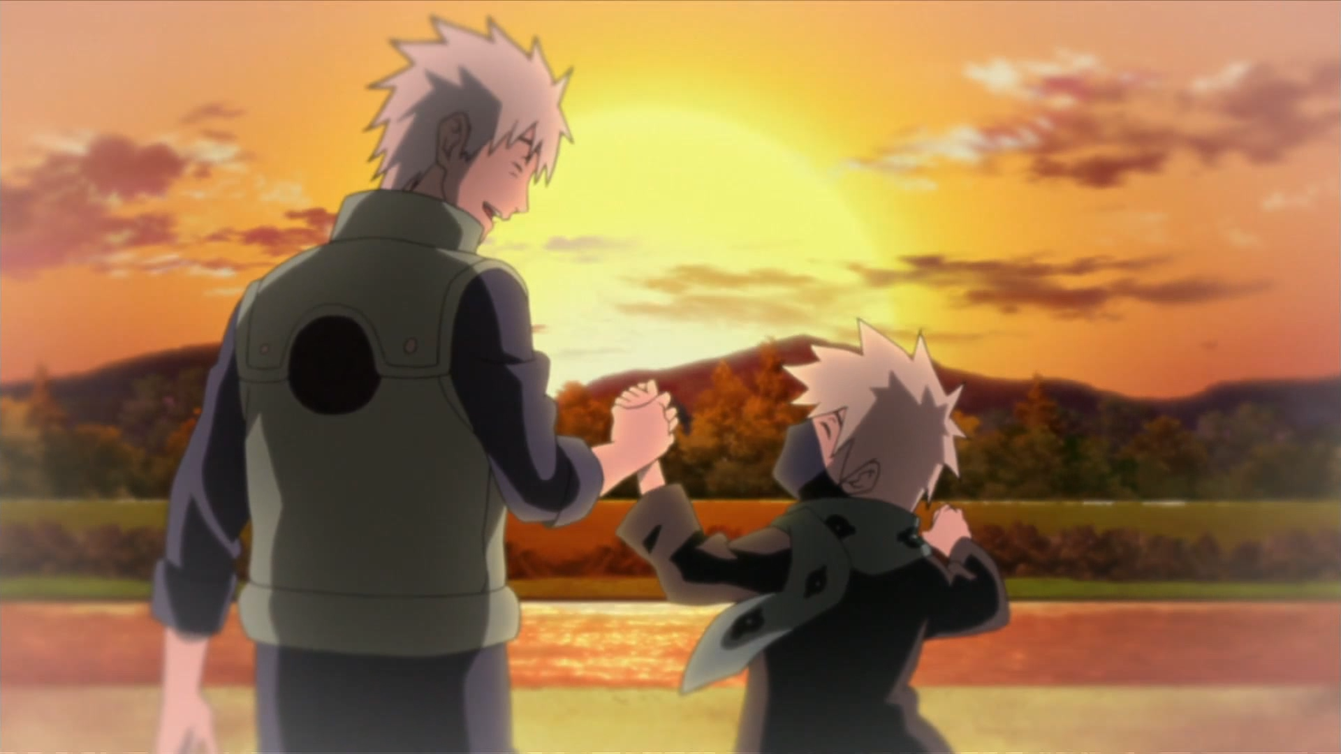 Konoha Sad - Eu amo o Kakashi tentando ensinar o Sasuke a ser um pai  fofinho