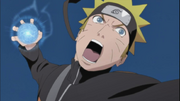 Naruto usando el Rasengan