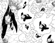 Boruto facing Mitsuki.