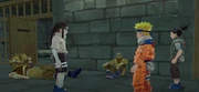Naruto e Shikamaru encontram Neji e prisioneiros no esconderijo.