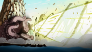 Gyūki dispara una bola no comprimida e ingerida, que inicia una poderosa explosión
