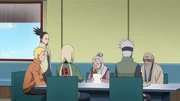 Shikamaru et Naruto discutant de l'évasion de Mitsuki.