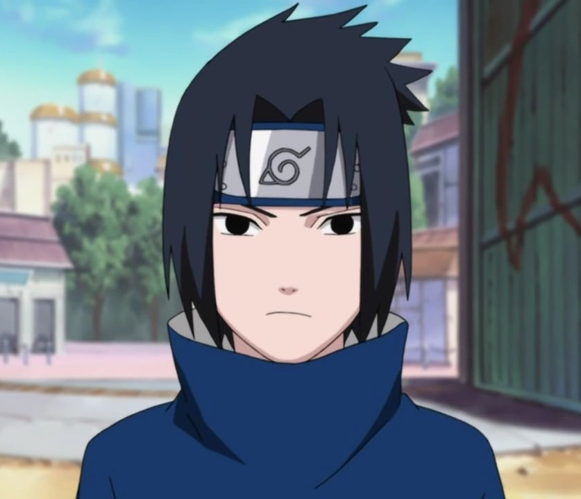 Um desenho de um personagem de desenho animado naruto vestindo um azul