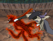 Orochimaru fighting Naruto