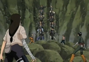 Equipo Guy junto a Naruto luchando contra la familia Kurosuki