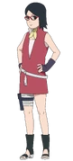 Sarada as an Academy student.