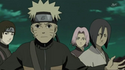 Sora junto a Naruto, Sai y Sakura