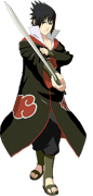 Wygląd Sasuke jako członek Akatsuki.