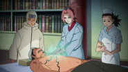 Sakura usando a Técnica de Regeneração da Ressuscitação Curadora.